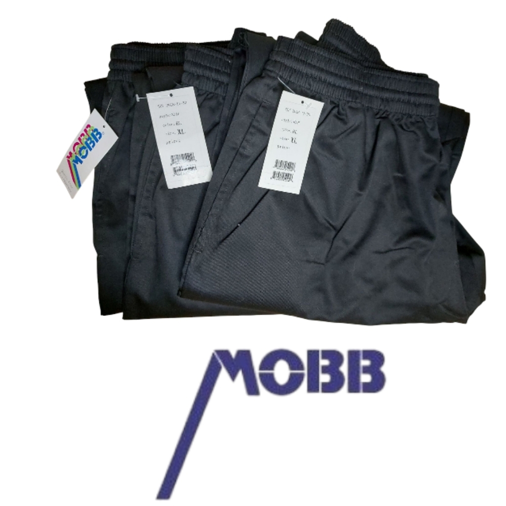 MOBB Black Unisex Baggy Chef Culinary Pant BUNDLE